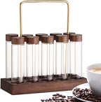 10x Tubes Coffee Bean Cellars with Wooden Holder Stand for Birthday Gifts - Image 6