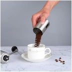 Stainless Home Portable Manual Coffee Grinder Hand Coffee Mill with Ceramic Burrs Adjustable Settings Portable Hand Crank Tools(Large) - Image 5