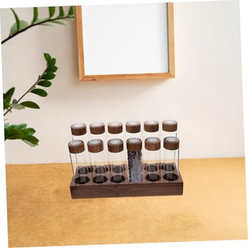 ULTECHNOVO Glass Coffee Bean Canister with Wooden Holder and Airtight Lid - Image 5