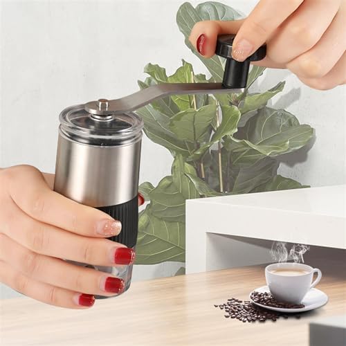 Coffee Grinder Small Coffee Grinder Hand-cranked Coffee Machine Portable Grinder Stainless Steel Grinder Suitable for Home Use Manual Coffee Grinder - Image 3