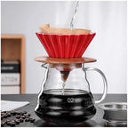 Ceramic Hand Brewing Coffee Dripper Pour Over Maker Handmade Origami Filter Cup Flower Shape Funnel Drip Cafe(Color 7,1-2CUP) - Image 6