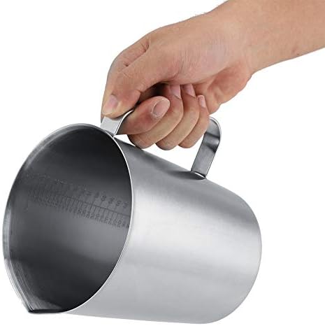 Zopsc Stainless Steel Measuring Cup, 2000ml Milk Frothing Pitcher, Large Milk Jug for Latte Coffee Art, Barista Mug with Spout, Durable Cup for Steaming Frothing - Image 3