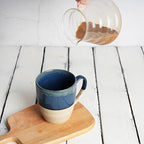 Bosmarlin Ceramic Coffee Mug Set of 4, 17 Oz, 5 Colors to Choose, Tea Cups, Dishwasher and Microwave Safe, Reactive Glaze (Deep Blue) - Image 5