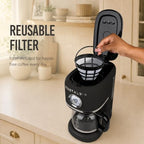 Nostalgia Classic Retro 10 Cup Coffee Maker, Black - Image 7