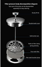 Stainless Steel Insulated Coffee Press with Screens, French Press Coffee Tea Maker, Dishwasher Safe, Double Wall Teapot Hand Brewed Insulated Caffettiere for Good Coffee and Tea(800ML) - Image 6