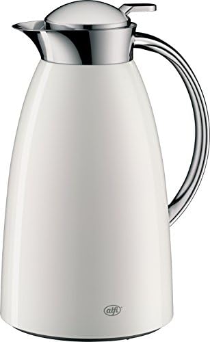 Alfi Gusto 1.0 L Glass Vacuum Lacquered Metal Thermal Dispenser Carafe, White, 10.8x 6.6x 5.9 (AG1900WH2) by Unknown