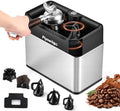 Automatic Portafilter Cleaner, 3 Scrapers & 2 Brush Heads, 51/58mm by Flyseago