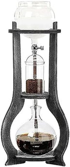 Xuthusman 600ml Durable Glass Iced Coffee Cold Brew Pot Coffee Filter Drip Tower Coffee Maker Coffee Filter Pot 6-8 Cup (Gray) - Image 4