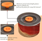Red and Gold Marble Texture Designed Food Storage Containers With Lids Stainless Steel Storage Containers For Kitchen Pantry Stackable Push Button Canister With Airtight - Image 4
