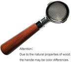 51mm bottomless portafilter 2 ears for Delonghi Stilosa EC260/ECP3420 Bottomless Portafilter 51mm Delonghi Espresso Accessories 51 mm Portafilter Stainless Steel Basket Coffee Handle Wood - Image 3