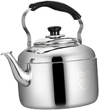Stainless Steel Whistling Tea Kettle 7.48 Inch Stovetop Teapot with Large Diameter Spout for Fast Water Filling Suitable for Gas and Induction Cookers by OKUMEYR