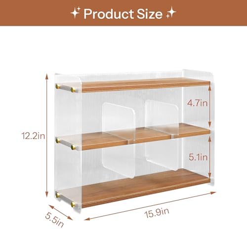 Coffee Mug Holder Wooden Cup Station Organizer 3-Tier Cup Holder for Coffee Bar Mug Display Rack for Countertop Mug Holder Shelf for Home Kitchen Nut Brown - Image 4