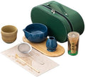 Matcha Whisk Set, 8-Piece Complete Ceramic Kit with Bamboo Whisk, Bowl, Sifter & Scoop – Japanese Tea Ceremony Gift for Beginners (I) by Unknown