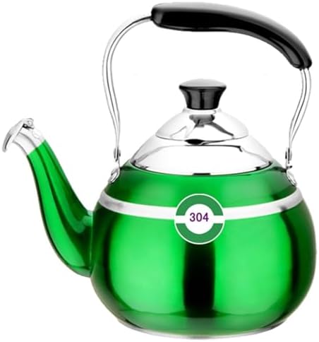 Whistling Tea Kettle, Food Grade Stainless Steel Tea kettle for Stove Top with Ergonomic Handle for Gas, Induction, Electric Stove Tops(9,1.5L) by Unknown