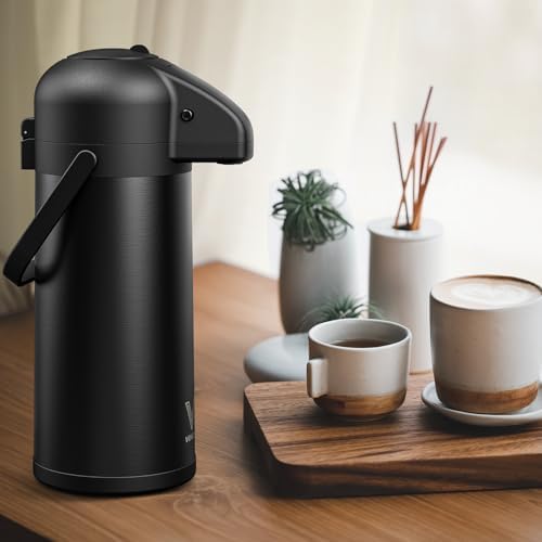 Coffee Carafe for Keeping Hot - Black 102 OZ Coffee Dispenser with Pump - Image 6