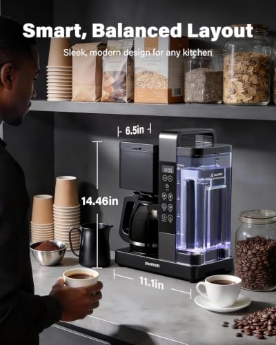 SHARDOR 10-Cup Programmable Drip Coffee Maker, LED Display,Smart Memory - Image 2