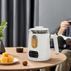 Electric Tea Kettle, 27OZ Portable Temperature Control Electric Kettle with 6 Different Functions, 600W 110V Water Boiler & Heater w/Stainless Steel Tea Steamer Mesh and 360° Rotating Base (White) - Image 2