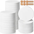 60 PCS Ceramic Tiles for Crafts, Unglazed Matte Coasters with Cork Backings by GOHDODD