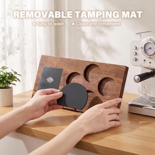 Walnut Espresso Tamping Station for 51/54/58mm - Image 6