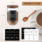 KOSKIMER Coffee and Sugar Container Set, Glass Coffee Jars with Wooden Lids - Image 2