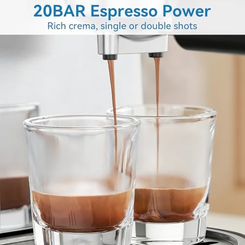 XIXUBX 20 Bar Espresso Machine, Milk Frother, Touchscreen & Pressure Gauge - Image 2