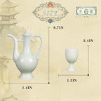 10 Pcs Porcelain Wine Cup,Baijiu Glass,Chinese Liquor Cup,Ceramic Wine Set - Image 6
