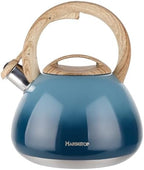MARSKITOP Tea Kettle Stovetop Whistling Tea Pots for Stove Top Food Grade Stainless Steel Teapot for Induction Cooktop, 2.6 Quart, Blue by MARSKITOP