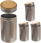 DOITOOL 4pcs Large Airtight Tea Canisters Loose Leaf Tea Container Food Storage Jars Metal Tins with Sealed Lid for Kitchen Home Organization by DOITOOL