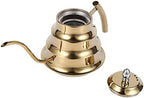 Joint Design Stainless Steel Gooseneck Coffee Kettle, 1.2L Drip Pot Maker for Pour Over Coffee and Tea, Ergonomic Handle, Safe for Gas Electric Stove, Easy to (Gold) - Image 6
