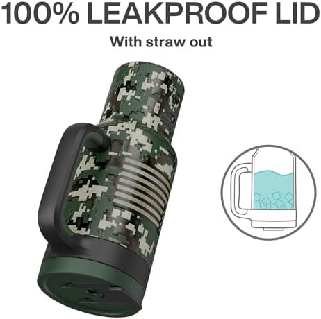 40 oz Camo Tumbler with Handle, 2-in-1 Straw and Sip Lid, Leakproof, Dishwasher Safe, Insulated Stainless Steel Travel Coffee Mug, Keeps Cold for 34 Hours, Fits in Car Cupholder (Woodland Flag) - Image 4