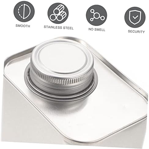 3pcs Airtight Coffee and Tea Canisters Square Tin Storage Jars for Sugar Loose Leaf Tea and Coffee Powder Moisture Secure Lids - Image 6