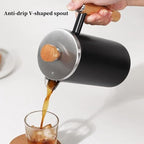 French Press Coffee Maker Double Wall Insulated French Coffee Press Stainless Steel With 3-level Disassemble Filters, Cold Brew Coffee Tea Pot, Easy To Clean(/Silver,350ml) - Image 3