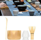 Matcha Making Tool Set, Bamboo Tea Whisk with Scoop, Ceramic Bowl, Tea Whisk Holder, Teaware Set for Matcha Ceremony Japanese Style - Image 3