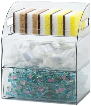 Clear Kitchen and Pantry Organizer with Drawers, Plastic by NINEWEEN
