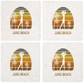 CafePress Retro Juno Beach Women'S Golf Gol Tumbled Stone - Set of 4 Coasters Set of 4 by CafePress