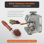 GRABOTE 54mm Bottomless Portafilter, Include 18-20g Capacity Filter Basket, Compatible with Breville Barista Express Pro Touch Infuser Espresso Accessories, Stainless Steel Basket - Image 4