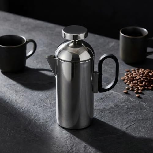 Coffee Pouring Kettle Stainless Steel Coffee Pot Carafe Pitcher Teapot With Internal Rustproof Build Polished Secure Lid Compact Design suitable for home minimalist style - Image 3