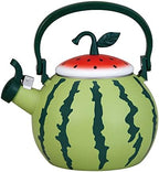UPware Enamel on Steel Whistling Tea Kettle, Stovetop Teakettle (1.6 Quart, Watermelon) - Image 4