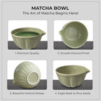 Matcha Whisk Set Matcha Kit, Bamboo Whisk And Bowl With Spout, Holder, Scoop And Sifter - Image 4