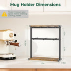 EsLuker.ly Coffee Mug Holder Cup Tree Rack for Coffee Bar Countertop - Image 2