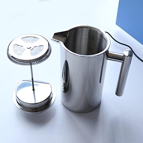 misppro French Press Coffee Maker, French Press Coffee Espresso Tea Maker, Stainless Steel Plunger, Insulated - 1000ml - Image 7