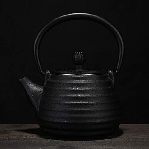 Cast Iron Tea Pot Set Japanese Teapot Tetsubin Kettle Drink Kungfu Tools Stainless Steel Sieve Ellipse Tea Kettle 500Ml-As Shown,As Shown - Image 4