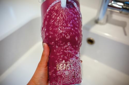 Beast 30 oz Tumbler Stainless Steel Vacuum Insulated Coffee Ice Cup Double Wall Travel Flask (Cranberry Red) - Image 5
