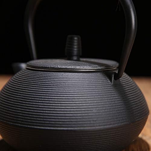 Classic tea kettle, Cast Iron Teapot,Japanese Style Tetsubin Tea Kettle Set, Cast Iron Teapot with Stainless Steel Infuser, Black 900ml - Image 5