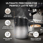Jiawu Milk Frothing Pitcher, 450ml (Gradient Silver) - Image 3