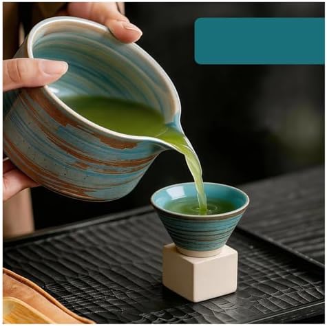 8PCS Matcha Set With Ceramic Bowl Whisk Teaspoon Tea Sets Tea-making Tools Accessories(Sky Cyan) - Image 5