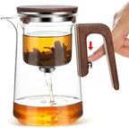 800ml Enchanted Glass Teapot with Strainer, Magnetic Water Separation by SINTENILL