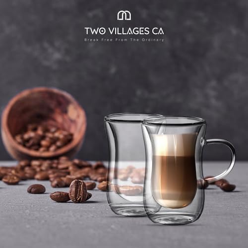 4 Oz Double Wall Borosilicate Insulated Glass Coffee Mug Set of 6, 120ml Coffee Cups with Handle for Tea, Latte - Perfect Espresso Cup Gift - Image 6