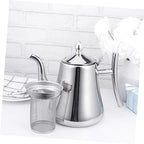LABRIMP 2L Stainless Steel Tea Pot with Strainer for Home and Restaurant Use Sturdy Water Kettle with Fine Mesh Infuser for Brewing Loose Leaf Tea - Image 3