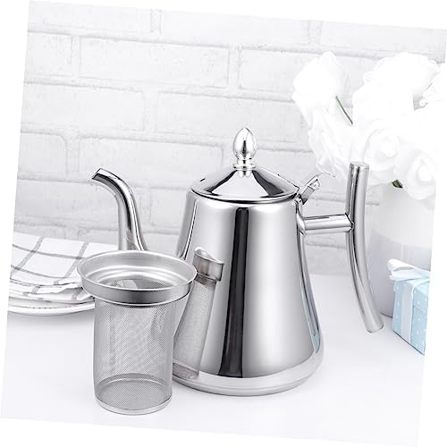 LABRIMP 2L Stainless Steel Tea Pot with Strainer for Home and Restaurant Use Sturdy Water Kettle with Fine Mesh Infuser for Brewing Loose Leaf Tea - Image 3